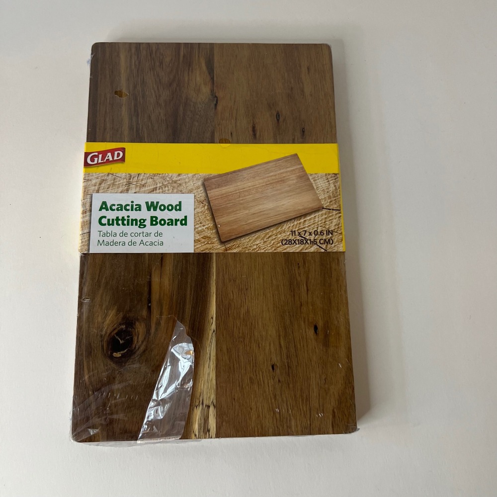 Glad Acacia Wood Cutting Board 11 x 7 x 0.6" Brown